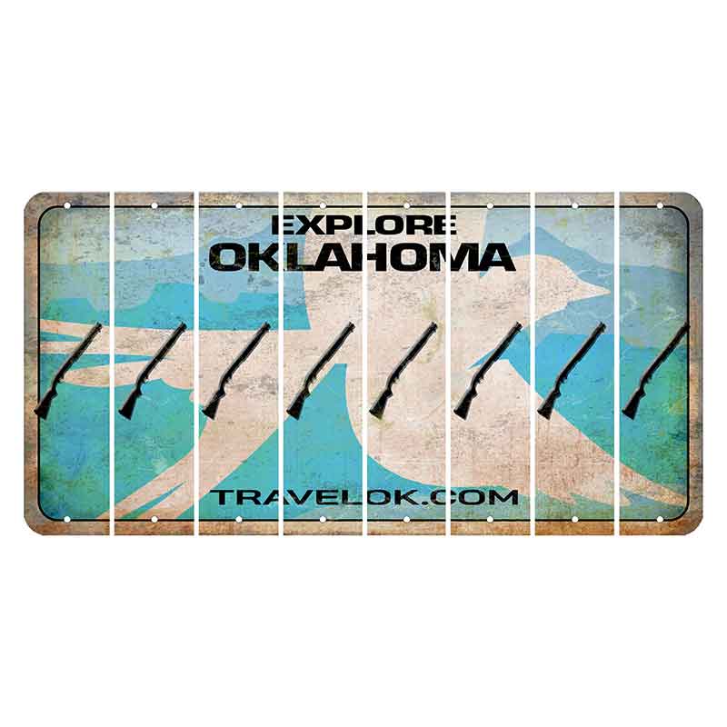 Oklahoma Scissor-Tailed Flycatcher Cut License Plate Strips (Set of 8) Shotgun