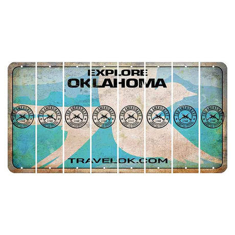 Oklahoma Scissor-Tailed Flycatcher Cut License Plate Strips (Set of 8) 2nd Amendment