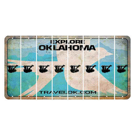 Oklahoma Scissor-Tailed Flycatcher Cut License Plate Strips (Set of 8) Sloth