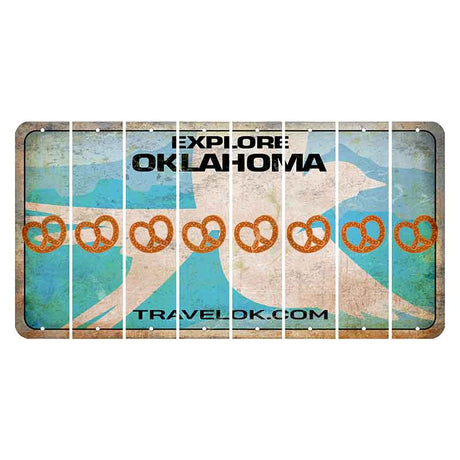 Oklahoma Scissor-Tailed Flycatcher Cut License Plate Strips (Set of 8) Pretzel