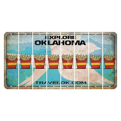 Oklahoma Scissor-Tailed Flycatcher Cut License Plate Strips (Set of 8) French Fries