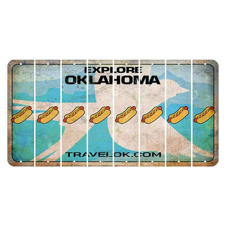 Oklahoma Scissor-Tailed Flycatcher Cut License Plate Strips (Set of 8) Hotdog