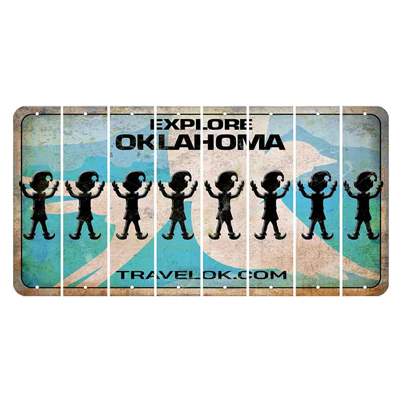 Oklahoma Scissor-Tailed Flycatcher Cut License Plate Strips (Set of 8) Elf