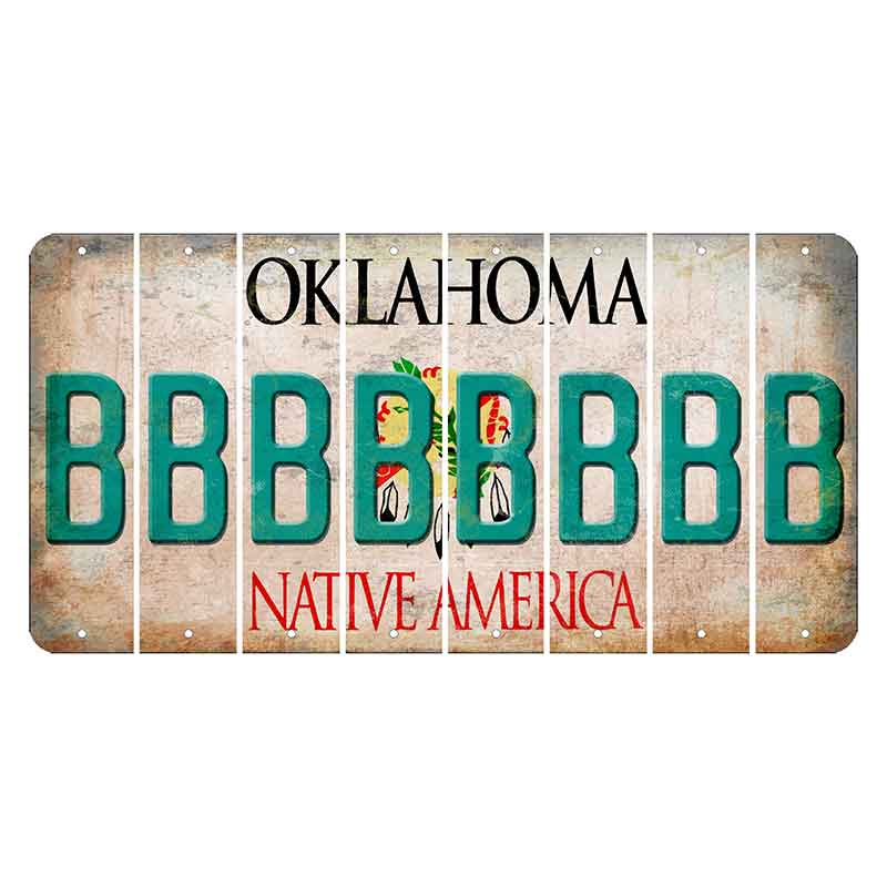 Oklahoma Osage Nation Cut License Plate Strips (Set of 8) B