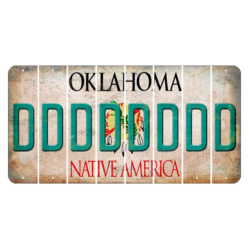 Oklahoma Osage Nation Cut License Plate Strips (Set of 8) D