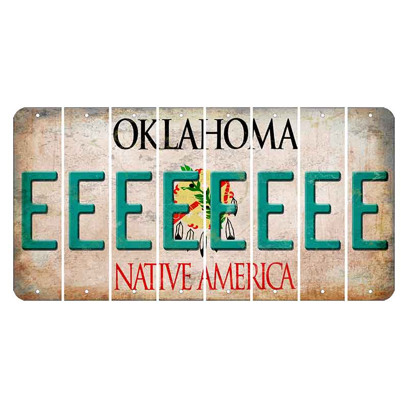 Oklahoma Osage Nation Cut License Plate Strips (Set of 8) E