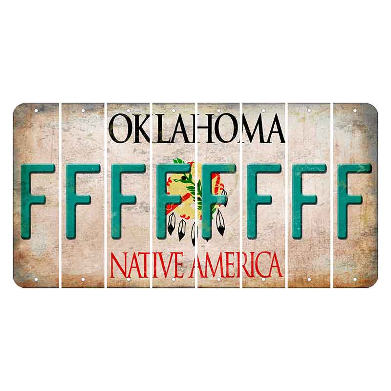 Oklahoma Osage Nation Cut License Plate Strips (Set of 8) F