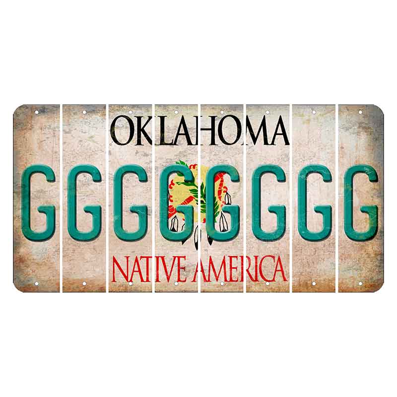 Oklahoma Osage Nation Cut License Plate Strips (Set of 8) G