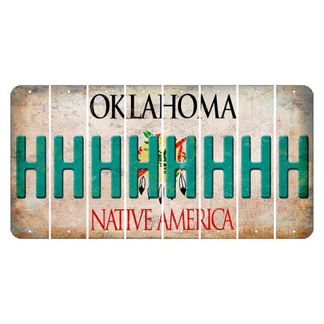 Oklahoma Osage Nation Cut License Plate Strips (Set of 8) H