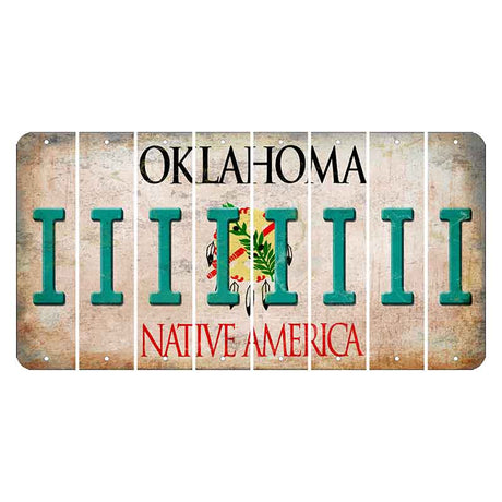 Oklahoma Osage Nation Cut License Plate Strips (Set of 8) I