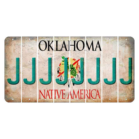 Oklahoma Osage Nation Cut License Plate Strips (Set of 8) J