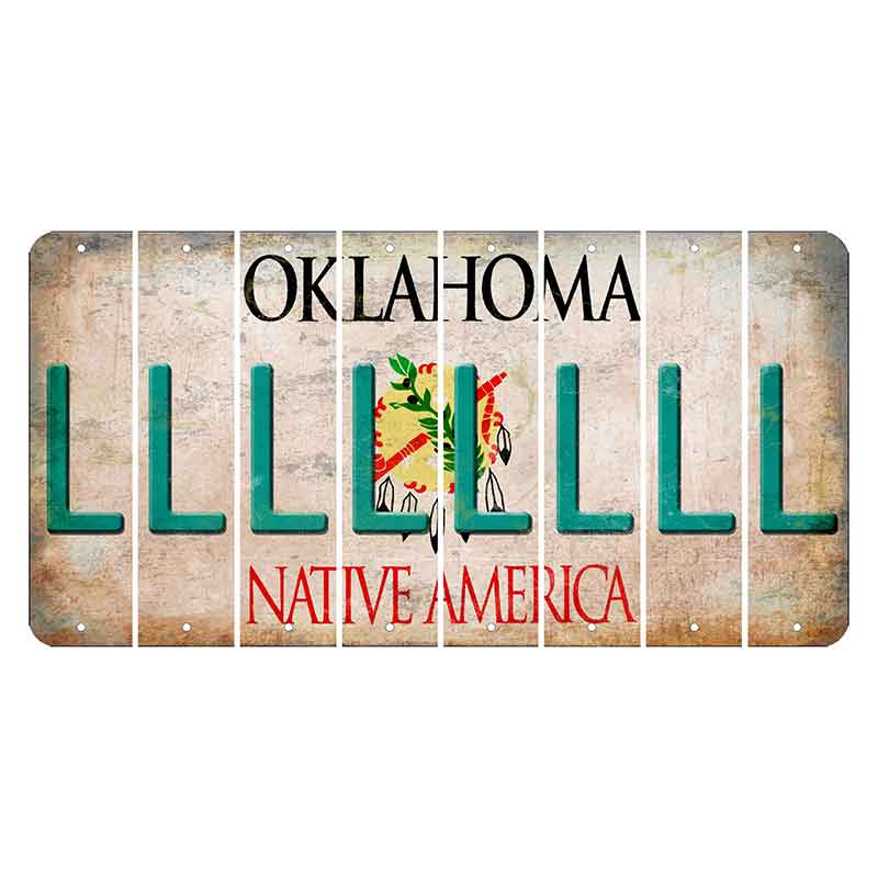 Oklahoma Osage Nation Cut License Plate Strips (Set of 8) L