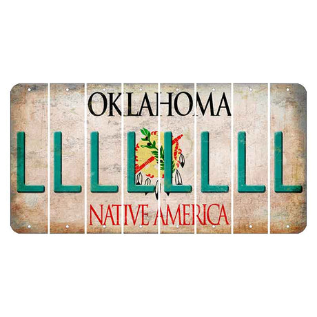 Oklahoma Osage Nation Cut License Plate Strips (Set of 8) L