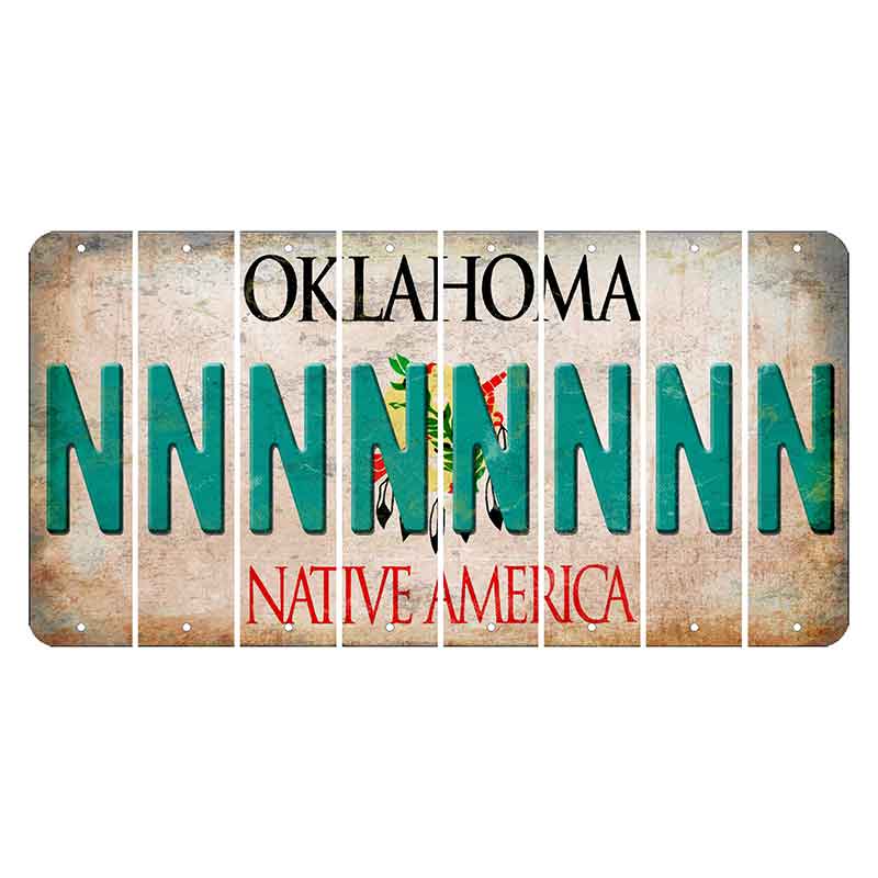 Oklahoma Osage Nation Cut License Plate Strips (Set of 8) N