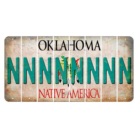 Oklahoma Osage Nation Cut License Plate Strips (Set of 8) N