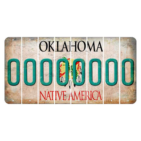 Oklahoma Osage Nation Cut License Plate Strips (Set of 8) O