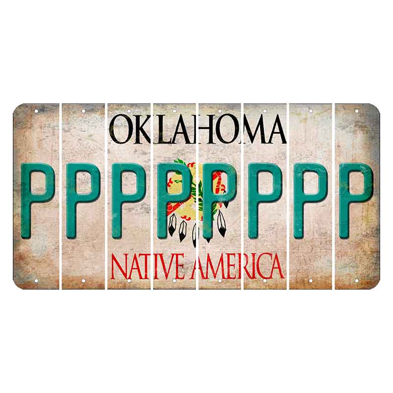 Oklahoma Osage Nation Cut License Plate Strips (Set of 8) P