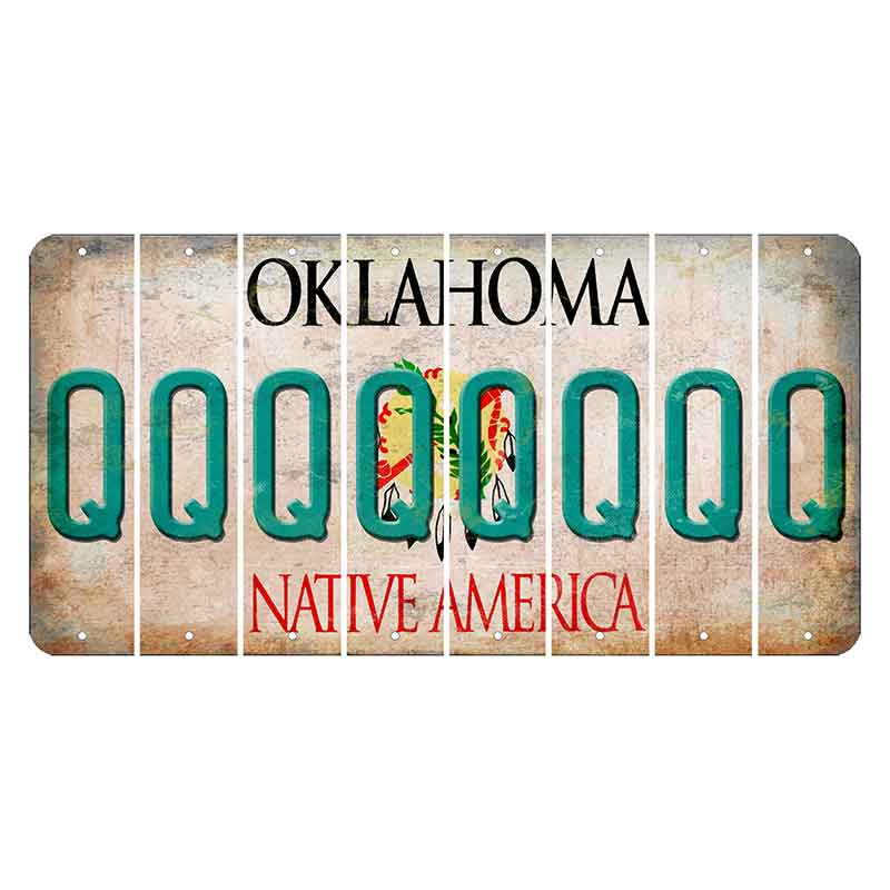 Oklahoma Osage Nation Cut License Plate Strips (Set of 8) Q