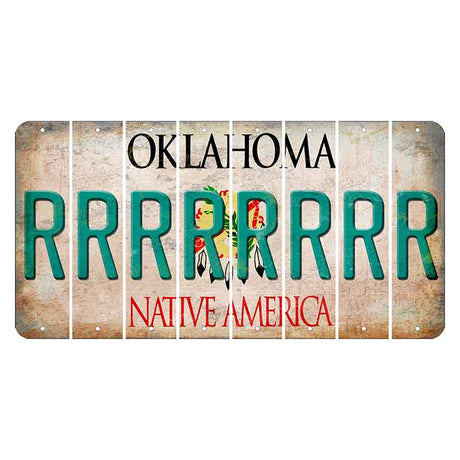 Oklahoma Osage Nation Cut License Plate Strips (Set of 8) R