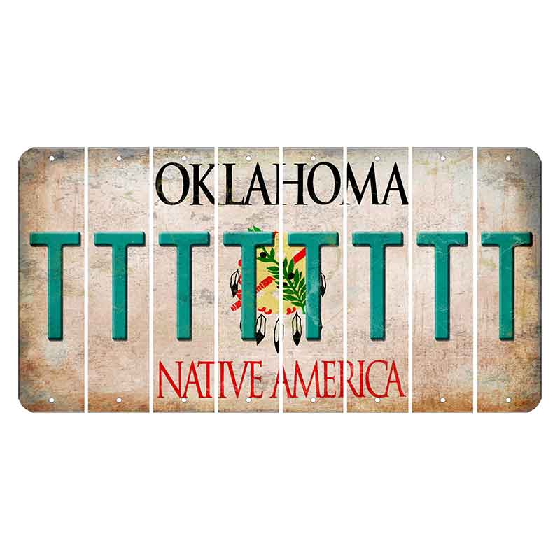 Oklahoma Osage Nation Cut License Plate Strips (Set of 8) T