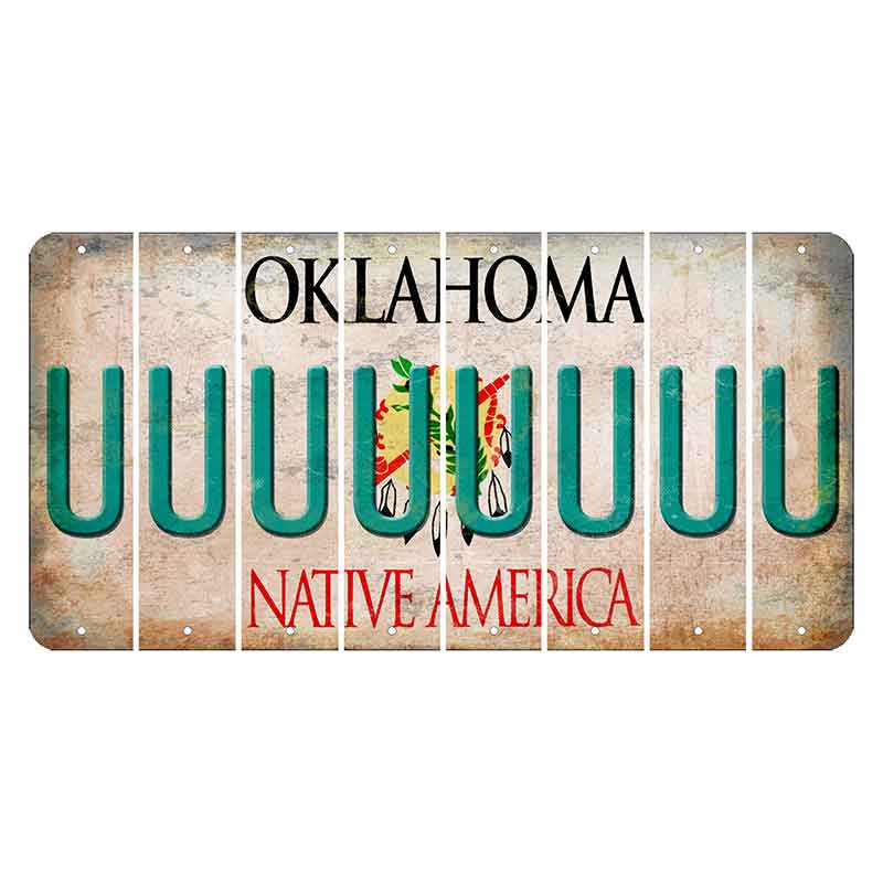 Oklahoma Osage Nation Cut License Plate Strips (Set of 8) U