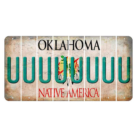 Oklahoma Osage Nation Cut License Plate Strips (Set of 8) U