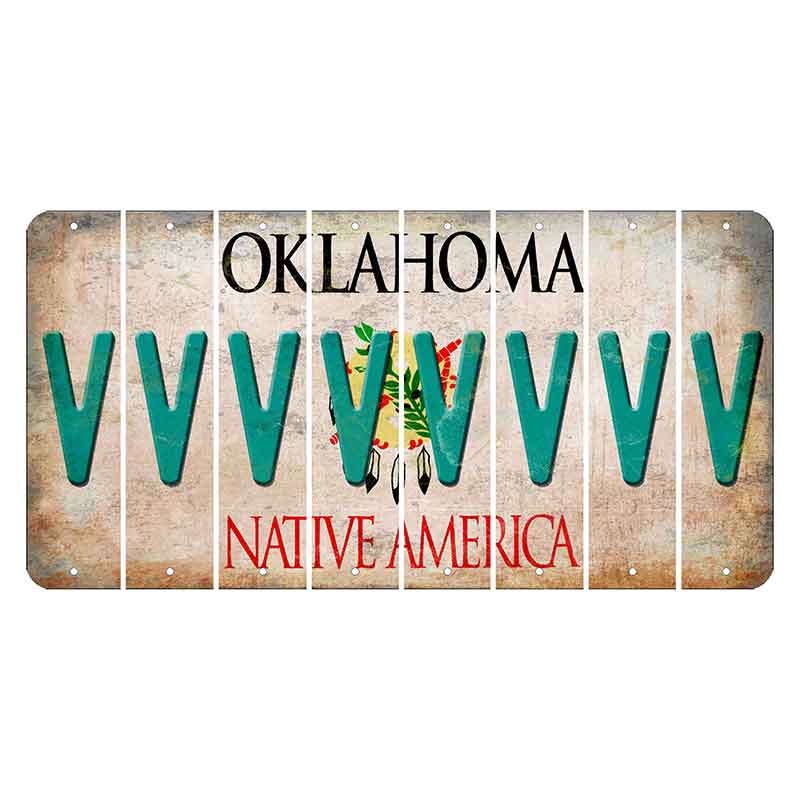 Oklahoma Osage Nation Cut License Plate Strips (Set of 8) V