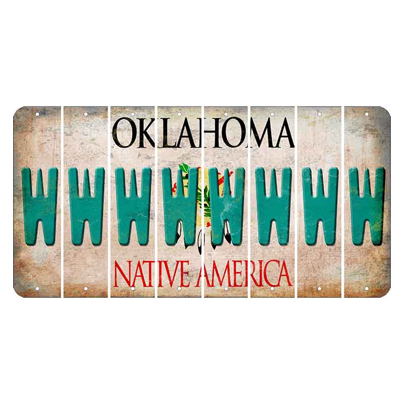 Oklahoma Osage Nation Cut License Plate Strips (Set of 8) W