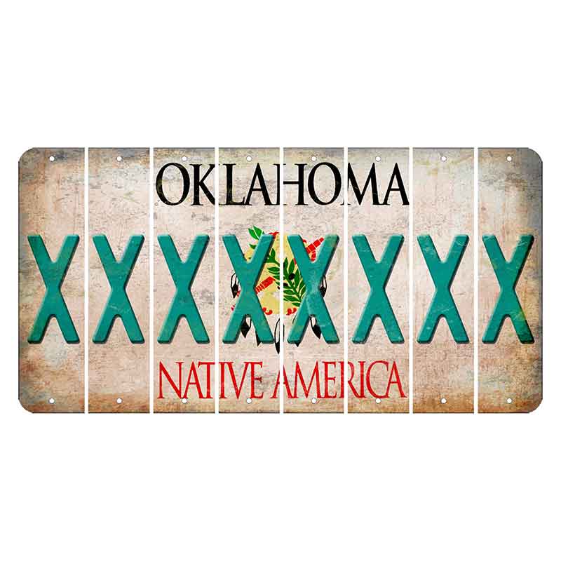 Oklahoma Osage Nation Cut License Plate Strips (Set of 8) X