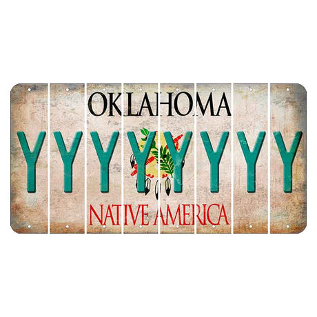 Oklahoma Osage Nation Cut License Plate Strips (Set of 8) Y