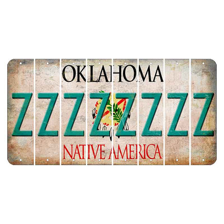 Oklahoma Osage Nation Cut License Plate Strips (Set of 8) Z