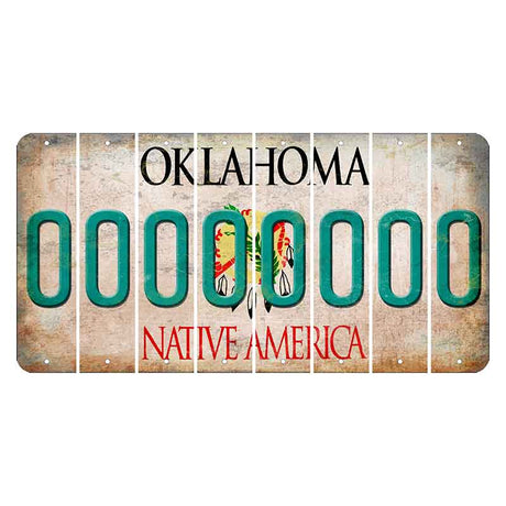 Oklahoma Osage Nation Cut License Plate Strips (Set of 8)