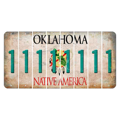 Oklahoma Osage Nation Cut License Plate Strips (Set of 8) 1