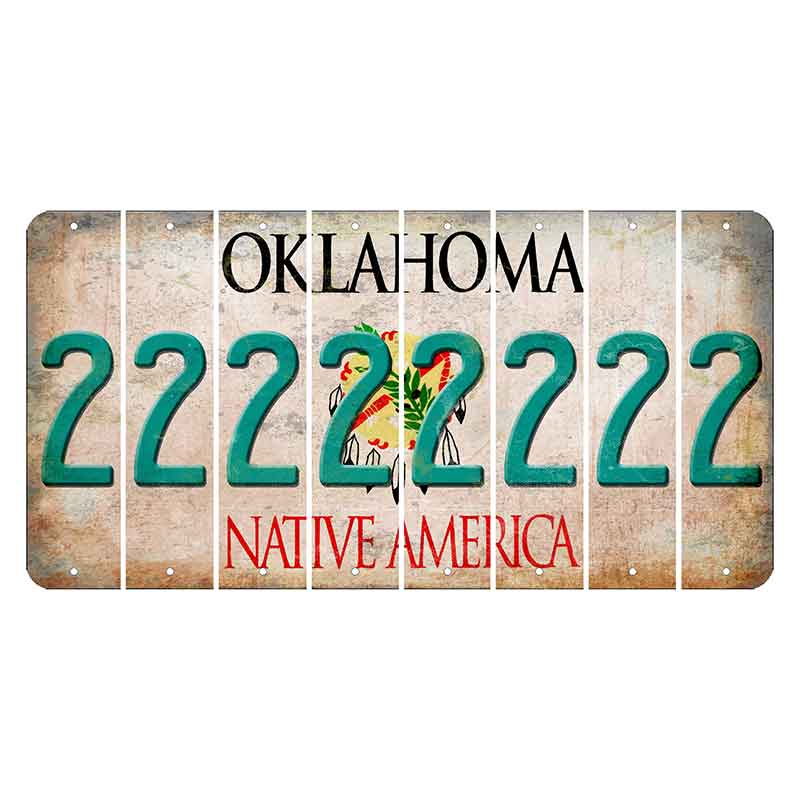 Oklahoma Osage Nation Cut License Plate Strips (Set of 8) 2