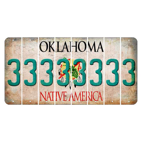 Oklahoma Osage Nation Cut License Plate Strips (Set of 8) 3