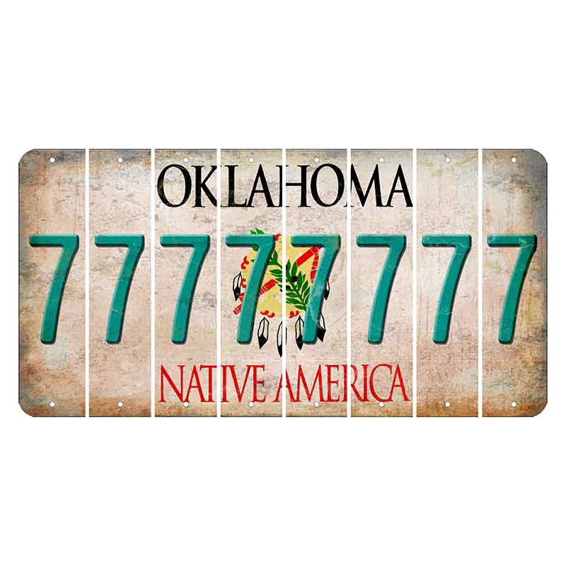 Oklahoma Osage Nation Cut License Plate Strips (Set of 8) 7