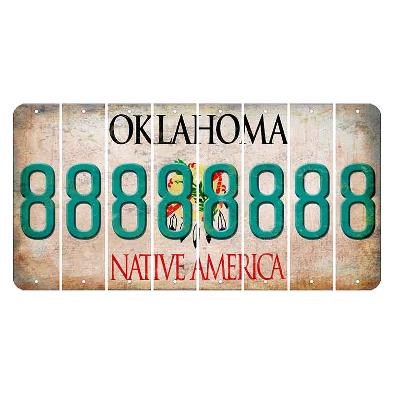 Oklahoma Osage Nation Cut License Plate Strips (Set of 8) 8