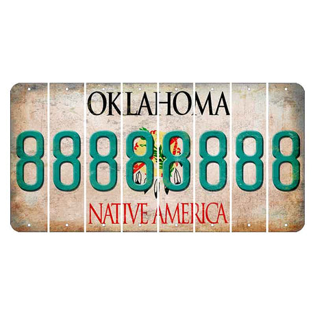 Oklahoma Osage Nation Cut License Plate Strips (Set of 8) 8