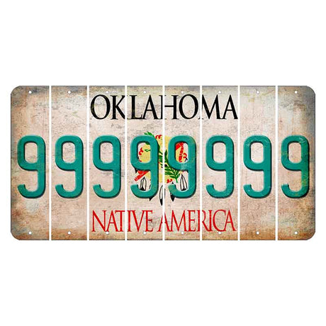 Oklahoma Osage Nation Cut License Plate Strips (Set of 8) 9