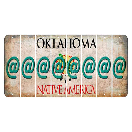 Oklahoma Osage Nation Cut License Plate Strips (Set of 8) At Sign