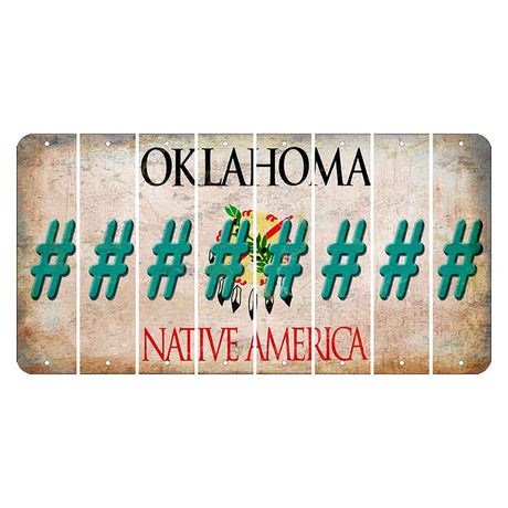 Oklahoma Osage Nation Cut License Plate Strips (Set of 8) Hashtag