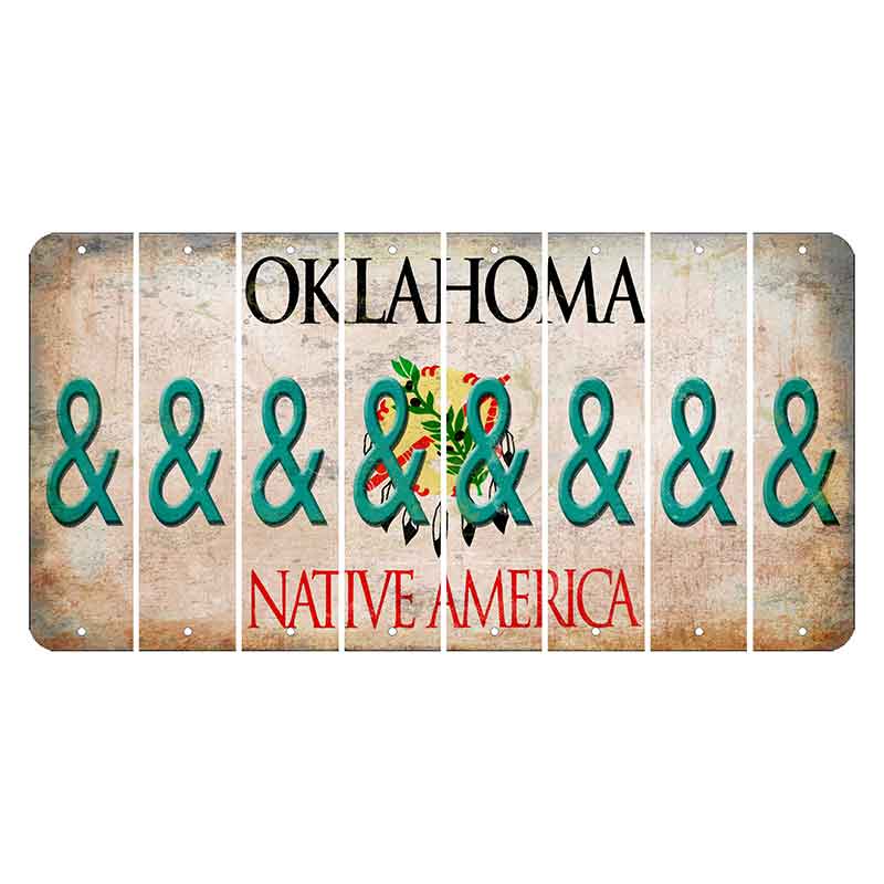 Oklahoma Osage Nation Cut License Plate Strips (Set of 8) And Sign