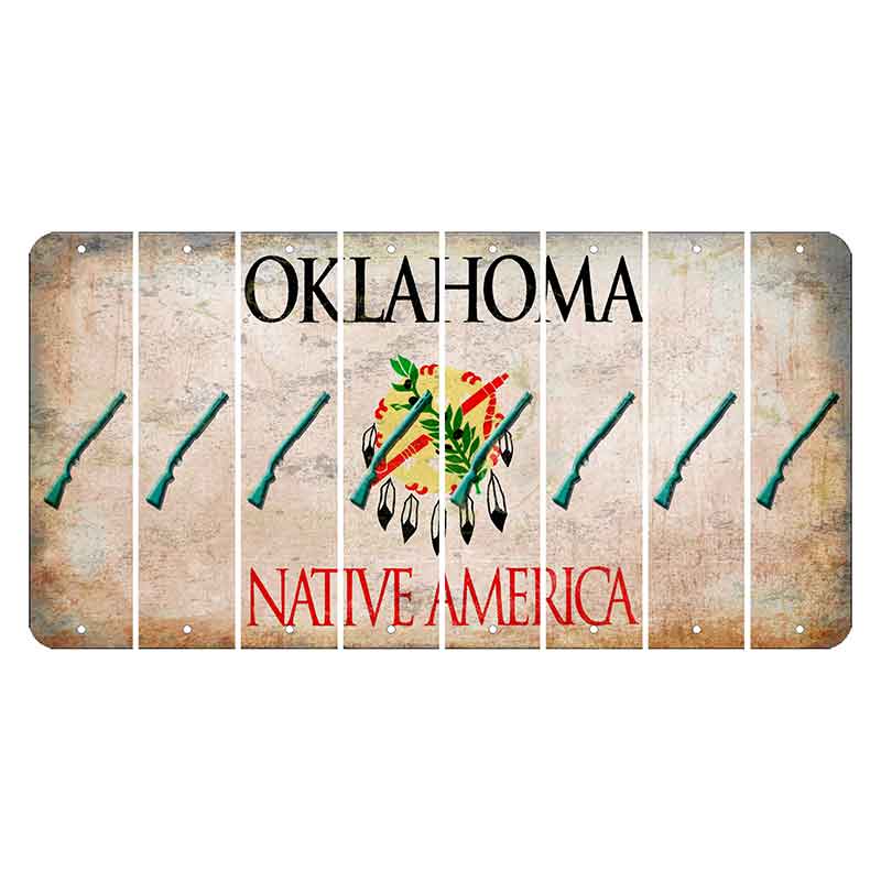 Oklahoma Osage Nation Cut License Plate Strips (Set of 8) Shotgun