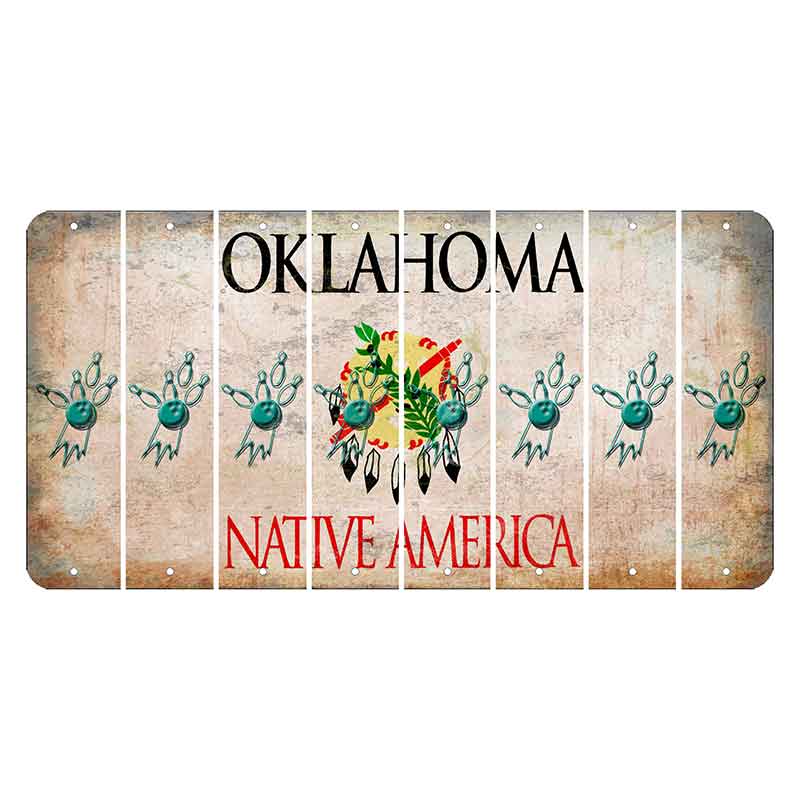 Oklahoma Osage Nation Cut License Plate Strips (Set of 8) Bowling