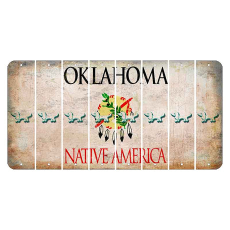 Oklahoma Osage Nation Cut License Plate Strips (Set of 8) Dog