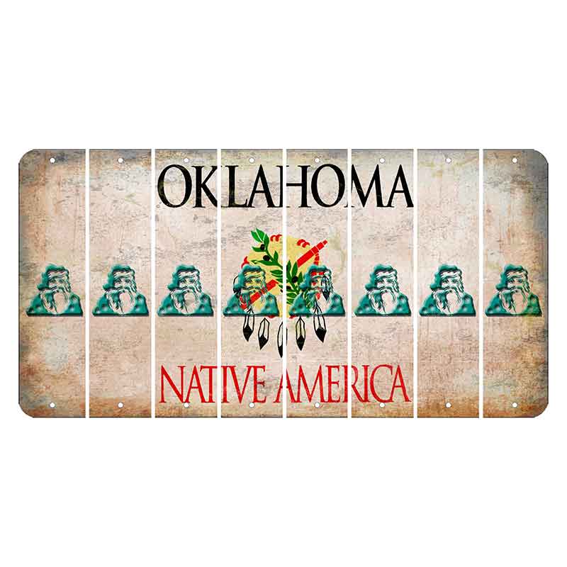 Oklahoma Osage Nation Cut License Plate Strips (Set of 8) Santa Claus