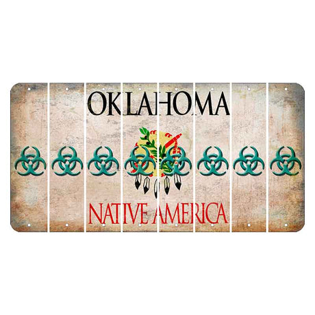 Oklahoma Osage Nation Cut License Plate Strips (Set of 8) Radioactive