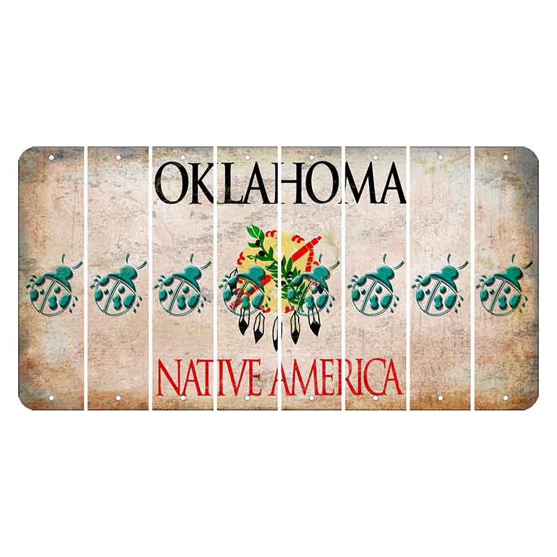 Oklahoma Osage Nation Cut License Plate Strips (Set of 8) Ladybug