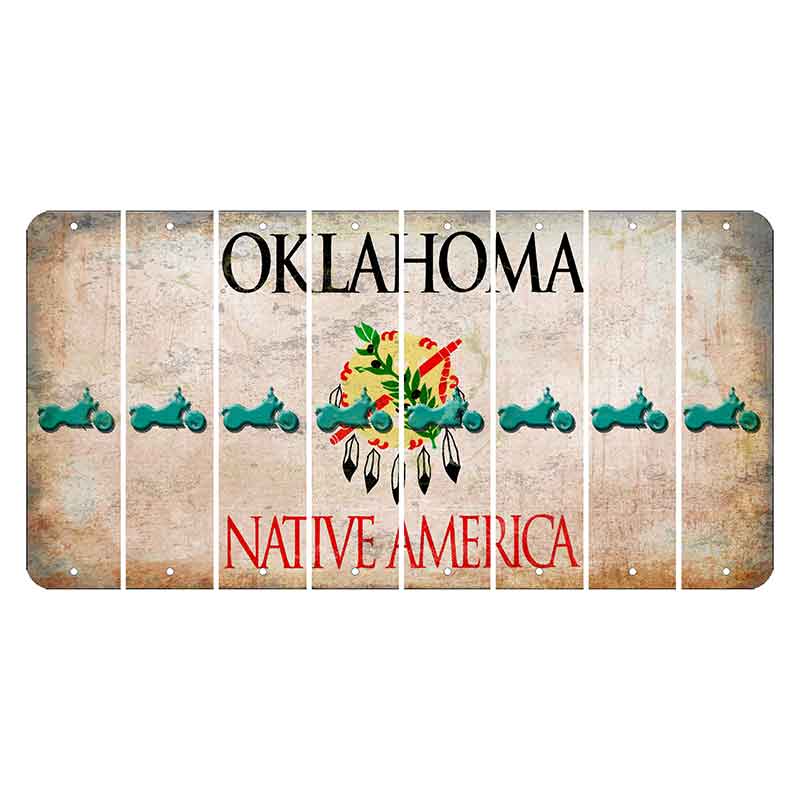 Oklahoma Osage Nation Cut License Plate Strips (Set of 8) Motorcycle