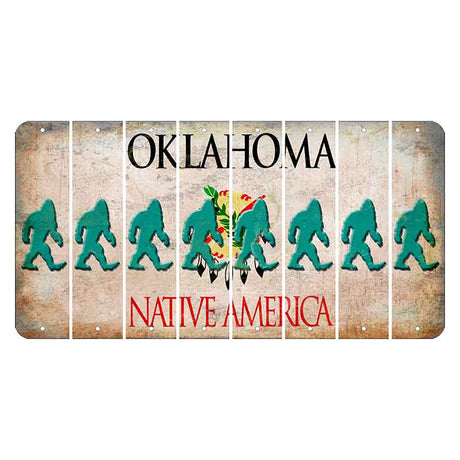 Oklahoma Osage Nation Cut License Plate Strips (Set of 8) Bigfoot